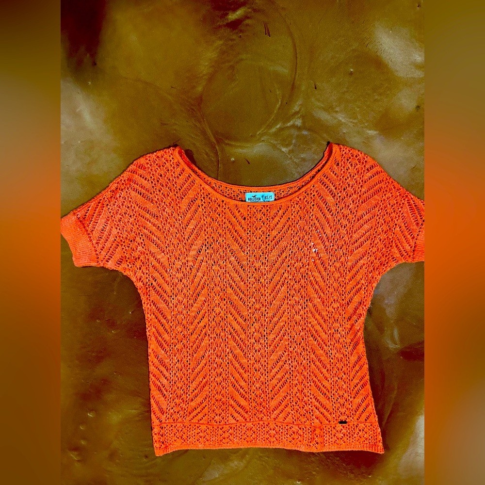 💜BOGO SALE💜Hollister Orange Knit Top